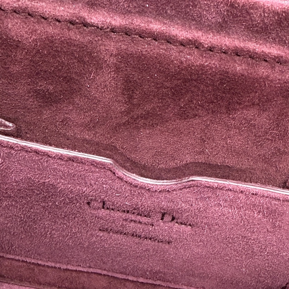 Dior Deep Burgundy Box Bag with Gold Accents - Picture 7 of 7